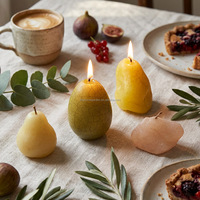 OEM ODM Großhandel Maßgeschneiderte Design-Logo Frucht-Birnenform Ungiftige Sojawachs Duftkerzen Geschenkset
