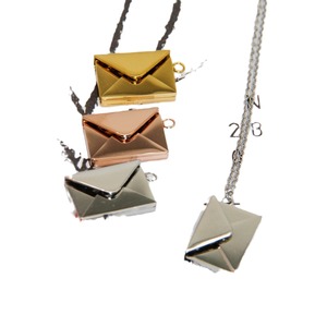 Stainless Steel <b>Envelope</b> Necklace Geometric Design Unisex Gift Jewelry - Product Image 4