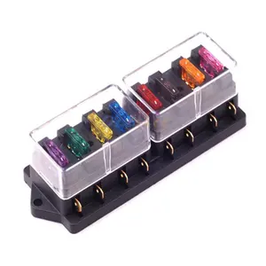 8-Wege-Klingen-Sicherungsbox mit/negativer Verbindung ATC/ATO Standard-Schaltungsschutzhaken hoch 8-Wege-Klingen-Sicherungsbox mit LED-Anzeige 85a IEC