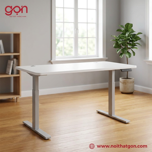SMARTDESK Home Desk Adjustable White Metal Design 80kg Load Capacity 65-130cm Height Adjustment - Product Image 2