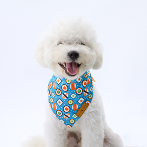 وشاح قابل للتعديل مطبوع حسب الطلب للكلاب، باندانا للحيوانات الأليفة للشتاء والصيف والربيع، مصنوع من القطن والصوف والبوليستر والخيزران، إكسسوار بشعار الحيوان - Product Image 1