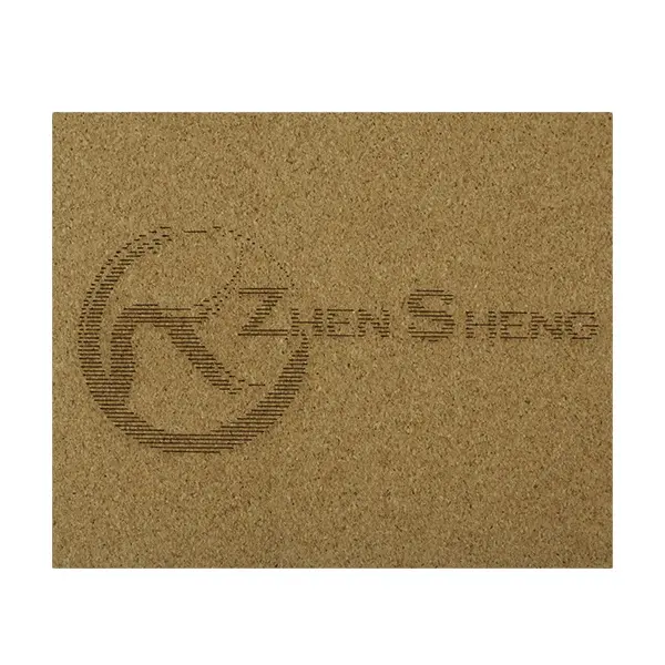Zhensheng tappetino in sughero con tecnologia di incisione Laser con Logo di alta qualità