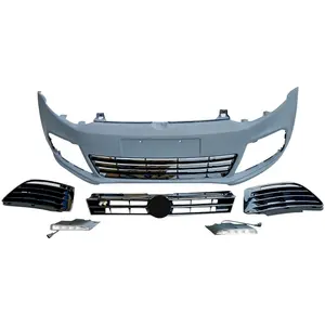 2009-2017 VW Polo Car Front Bumper With grill For VW polo R20 GTI Front Bumper 2009 2010 2011 2012 2013 2014 2015 2016 2017