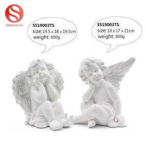 Carino seduta mancante pensiero piccolo angelo statua - Product Image 2