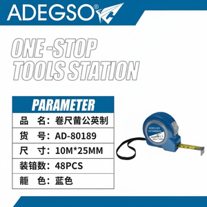 Commercio all'ingrosso 10m X 25mm retrattile in acciaio nastro retrattile in acciaio nastro in sistema imperiale e metrico con materiale ABS - Product Image 1