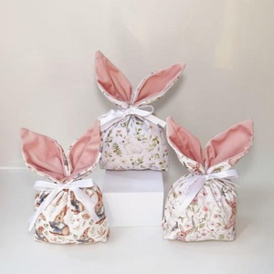 Best-selling Wholesale Cross-border <b>Easter</b> <b>Gift</b> <b>Bags</b> Recyclable Velvet Rabbit Fabric Bundle <b>Bags</b> Custom Drawstring Candy <b>Bags</b> - Product Image 5