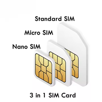 Tarjeta SIM Europea M2M IoT 2G 3G 4G con Roaming, Suscripción Anual de Datos, Tarjetas SIM 3 en 1 con Función SMS para Rastreador GPS