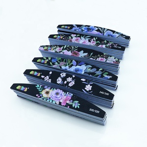 Ziri Chất Lượng Cao Dùng Một Lần Nửa Mặt Trăng Màu Đen Hàn Quốc Giấy nhám Móng Tay Tập Tin Màu Sắc Không Thấm Nước In Ấn Hai Mặt Emery Logo Riêng - Product Image 5