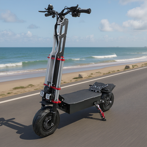 Scooter Eléctrico Plegable Popular de 60V 6000W 38AH, Alta Velocidad 80KMH 50MPH, Largo Alcance, Neumático de 12 Pulgadas, con Luces de Colores - Product Image 1