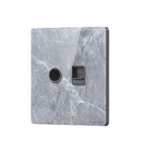 Interruptor de Pared Universal para PC de la Marca Zhengxing, Diseño Nuevo, Puerto USB Tipo-C, Bloqueo con Tornillo, Patrón de Mármol, Estándar EU/UK - Product Image 2