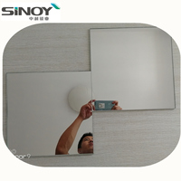 Miroir de salle de bain sans cadre de qualité supérieure, grand miroir mural en verre trempé transparent, miroir argenté pour la décoration moderne de la maison
