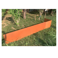 Conception moderne Vente en gros Bordure de jardin en acier corten Bordure rectangulaire imperméable en bois pour ornements de jardin