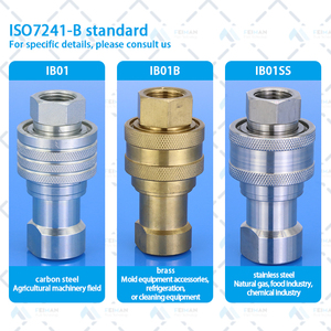Livraison plus rapide, norme ISO7241-B, acier à haute teneur en carbone, sans fuite, raccord rapide <span class=keywords><strong>hydraulique</strong></span> BSP/NPT pour gaz naturel - Product Image 2