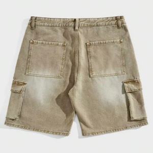 กางเกงยีนส์ขาสั้นดีไซน์เอง คุณภาพสูง เนื้อผ้าหนา ยอดนิยม กระเป๋าแบบสั่งทำ สไตล์สตรีทแวร์ ลวดลายพิมพ์ย้อมสี - Product Image 1