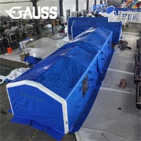 Abri gonflable extérieur de grande taille, modulaire, à colonnes d'air, pour secours d'urgence, imperméable, résistant au feu, tente de réception pour événements