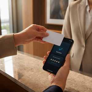 Thẻ NFC PVC chất lượng cao, chống nước, lập trình được, tùy chỉnh theo yêu cầu, bán buôn từ nhà máy, thẻ đánh giá màu trắng có logo - Product Image 6
