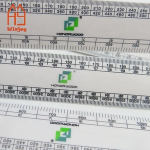 Righello in plastica di forma ovale piatta da vendita calda 30cm <span class=keywords><strong>L</strong></span> bordi smussati 4 diverse Scale rettilineo righello di misurazione personalizzato - Product Image 5