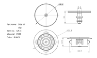 Nouvelle pince de fixation latérale en nylon pour panneau de carrosserie automobile, ajustement universel