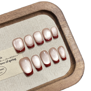 <span class=keywords><strong>Uñas</strong></span> Postizas <span class=keywords><strong>de</strong></span> Terciopelo con Diseño Minimalista <span class=keywords><strong>y</strong></span> Elegante, Acabado Perlado, Color Champán Nude - Product Image 1