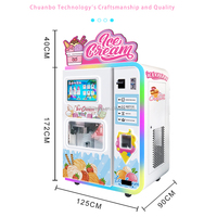 Distributeur automatique de crème glacée OEM/ODM le plus vendu avec écran tactile SDK, refroidissement par compresseur, intégration TPV et options de paiement multiples