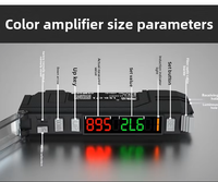 Sensor Serat Optik PNP RGB Sumber Cahaya Tiga Warna Layar Digital Ganda Berperingkat IP65 Jarak Deteksi 80-140mm Pemasangan Tetap