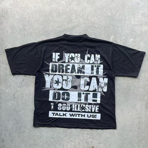 חולצת טי קז'ואל לגברים Greatshoes, יצרן חולצות טי גדולות במיוחד, חולצת טי קצרה עם הדפס גרפי, חולצת טי כותנה בגזרה וינטג' בהתאמה אישית - Product Image 3