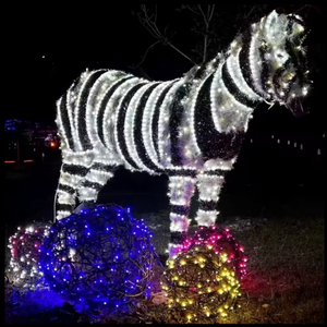 Decoraciones navideñas para exteriores, gran figura de Pegaso con luces LED, resistente al agua - Product Image 3