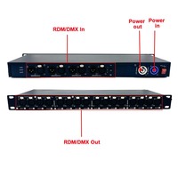 Distributeur de signal DMX512 15W avec protection TVS et fusible, isolation indépendante pour événements scéniques