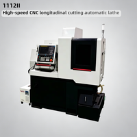 Tour CNC de type suisse haute précision YH1112II, 13 postes d'outillage, pour l'usinage de micro-arbres en acier inoxydable