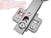 Charnière excentrique 35 mm pour meubles de cuisine, salle de bain, salon, à fermeture douce bidirectionnelle, amortissement hydraulique, en acier laminé à froid 105