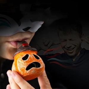 Silbato de Calabaza de Cerámica con Sonido de Grito, Accesorio de Halloween Aterrador, Calabaza con Sombrero, Silbato de Grito de Fantasma para Niños - Product Image 2