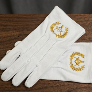 Guantes de operario masónico de algodón/spandex blancos con estampado por transferencia térmica, compatibles con pantalla táctil, para detección de agujas, para las cuatro estaciones, casuales, para exteriores. - Product Image 3
