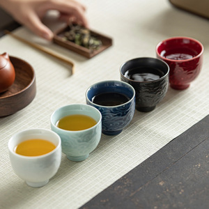 Tasse Maître Rétro en Céramique, Porcelaine à Motif Solide Nuage Auspicieux, Tasse à Thé Kung Fu, Tasse de Dégustation Individuelle, Usage Domestique - Product Image 3