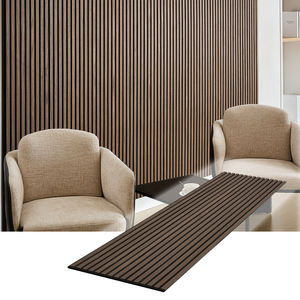 Panneaux acoustiques en bois de noyer naturel à lattes, diffuseurs de son, 2400*600, salon - Product Image 3