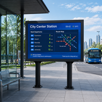 Pantalla LED 4K Inteligente para Publicidad Exterior, Resistente al Agua IP65, CMS con IA, Control Remoto WiFi 4G, Pantalla Digital de Doble Cara