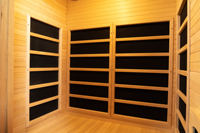 Penjualan laris kayu padat Cedar merah Hemlock dalam ruangan spektrum penuh kering 2 orang ruang Sauna