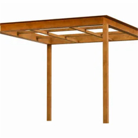 Pergola GNEE en acier Corten, écologique, durable, simple et minimaliste, avec cadre thermolaqué, clôture, treillis et portails – Très populaire