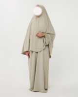 Ensemble Abaya Khimar Modeste Willson 2026 avec Manches en Satin