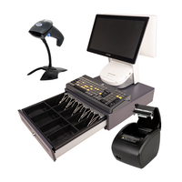 Boîtier en plastique Capacité de 15.6 pouces Double écran tactile Pos Machine Android Windows Pos Systems