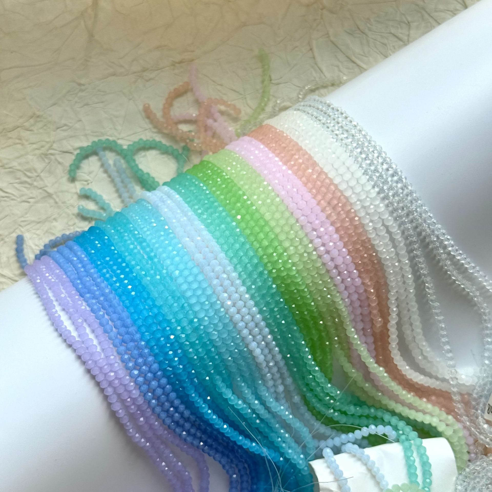 Wholesale 3x4mm Jewelry Loose Beads Making Accessories Rondel Crystal & Lampwork Glass Beads for Bracelets & Necklaces Making