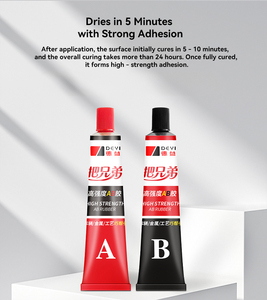 Adhésif époxy double composant à séchage rapide haute résistance FZR, acrylique AB, pour le travail du bois, du métal, du verre, de la pierre - Marque Deyi - Product Image 5