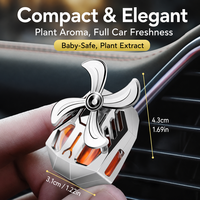 Diffuseur de parfum rotatif TopOne Creative Windmill pour voiture, sans alcool, à l'arôme végétal, à clipser sur la grille d'aération, pour voitures de luxe