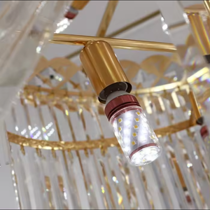 K9-Grandes lampes suspendues en cristal de luxe modernes et claires pour escaliers d'hôtel - Product Image 5