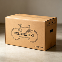 Boîte d'expédition pliable pour vélo, impression personnalisée, carton ondulé double paroi haute résistance, boîte de rangement pour vélo
