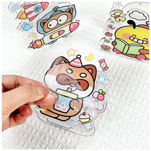Spot Cartoon Plastic Pencil Holder Transparent Desk Organizer <b>for</b> <b>Kids</b> Back to School Supplies Cute Animal Design - Product Image 4