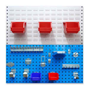 Estante de exhibición multifuncional promocional personalizado, estante de exhibición, accesorios de banco de trabajo portátil de acero y <span class=keywords><strong>Metal</strong></span>, tablero de clavijas con orificio cuadrado - Product Image 2