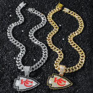 Nuevo Collar con Colgante de Letra de Aleación Personalizado, Diseño Innovador y Único, Estilo Hiphop, Hecho a Mano, Chapado en Oro y Plata, para Hombre - Product Image 2