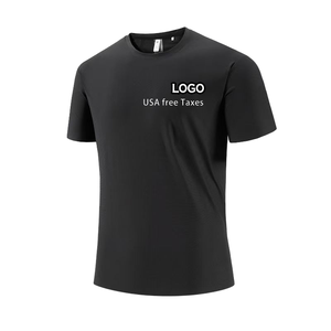 Custom <b>Tshirt</b> for Men Wholesale 100% <b>Polyester</b> Gym Tee Shirt Screen Print Plain Sports T-shirts Quick Dry t Shirt With Logo - Product Image 1