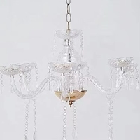 Support de fleurs de mariage en gros, en fer doré électrolytique, avec candélabre en cristal, centres de table, alimenté par USB, romantique et magnifique
