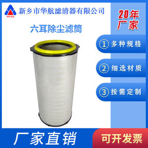 ตลับกรองอุตสาหกรรมแบบหกหูถอดได้อย่างรวดเร็ว350*660อุปกรณ์เก็บฝุ่นไส้กรองอากาศและผง - Product Image 5